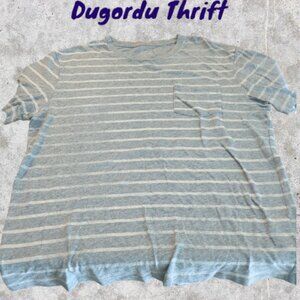 Men's Medium Knit Goods J. Crew Striped Tee 100% Cotton Super Soft